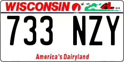 WI license plate 733NZY