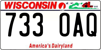 WI license plate 733OAQ