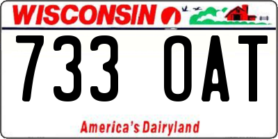WI license plate 733OAT