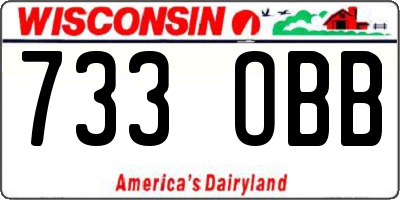 WI license plate 733OBB