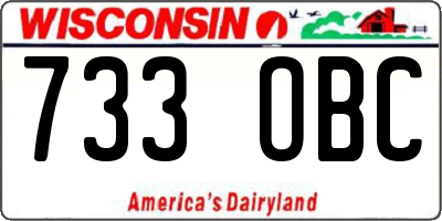 WI license plate 733OBC