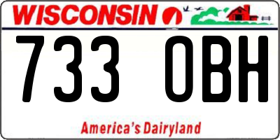 WI license plate 733OBH