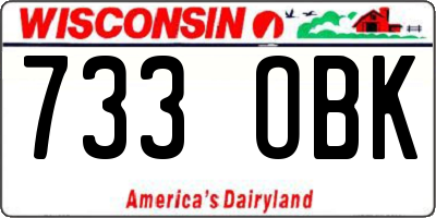 WI license plate 733OBK