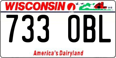 WI license plate 733OBL