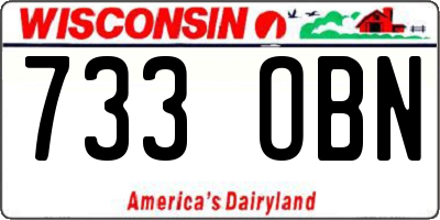 WI license plate 733OBN