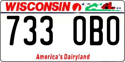 WI license plate 733OBO