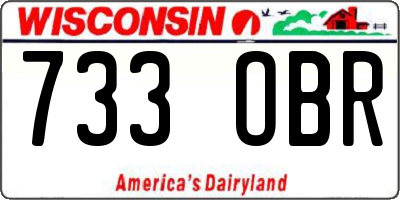 WI license plate 733OBR