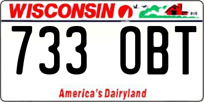 WI license plate 733OBT