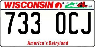 WI license plate 733OCJ
