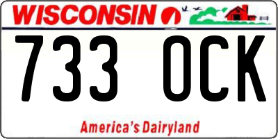 WI license plate 733OCK