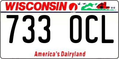 WI license plate 733OCL