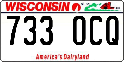 WI license plate 733OCQ