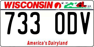 WI license plate 733ODV
