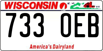 WI license plate 733OEB