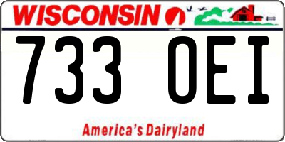 WI license plate 733OEI