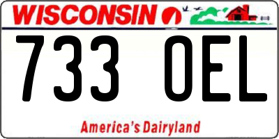 WI license plate 733OEL
