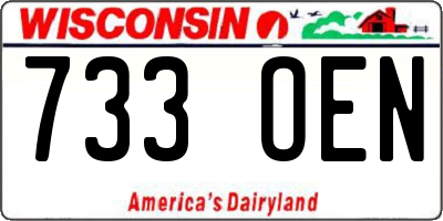 WI license plate 733OEN