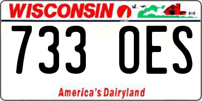 WI license plate 733OES