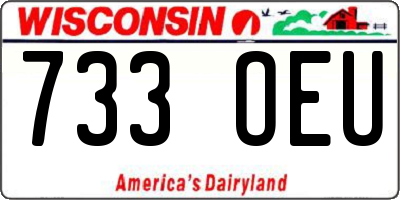 WI license plate 733OEU