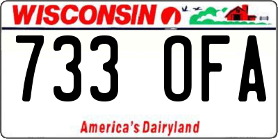 WI license plate 733OFA