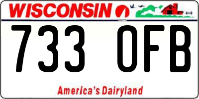 WI license plate 733OFB