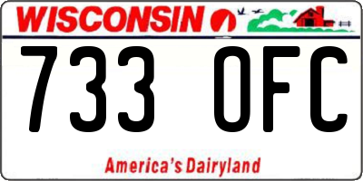 WI license plate 733OFC