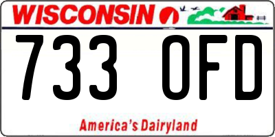 WI license plate 733OFD