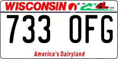 WI license plate 733OFG