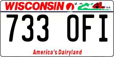 WI license plate 733OFI