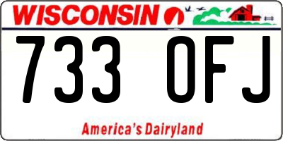 WI license plate 733OFJ