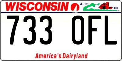 WI license plate 733OFL