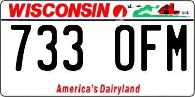 WI license plate 733OFM