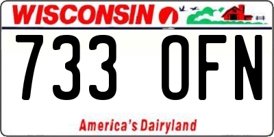 WI license plate 733OFN