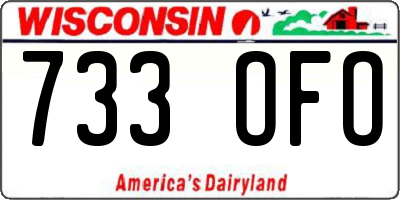 WI license plate 733OFO
