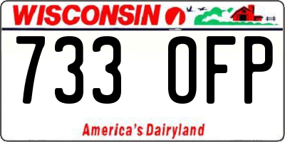 WI license plate 733OFP