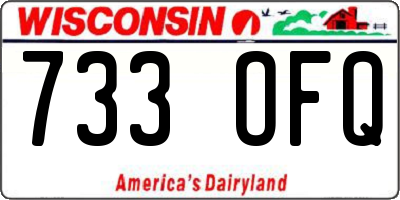 WI license plate 733OFQ