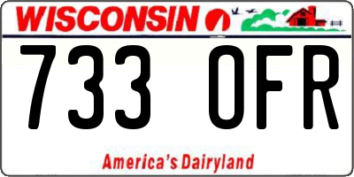 WI license plate 733OFR