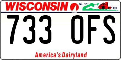 WI license plate 733OFS