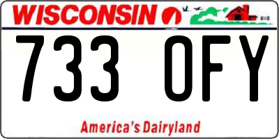 WI license plate 733OFY