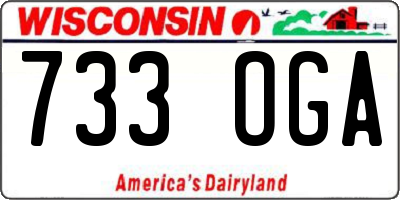 WI license plate 733OGA