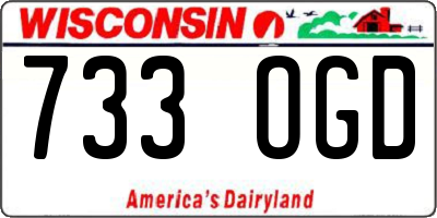 WI license plate 733OGD