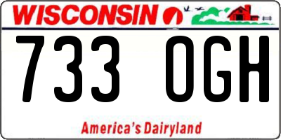 WI license plate 733OGH