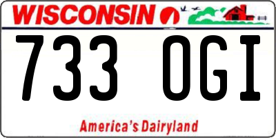 WI license plate 733OGI
