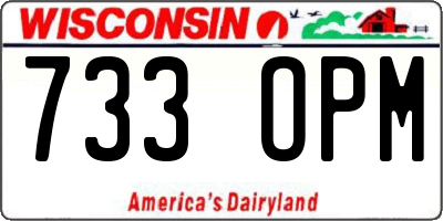 WI license plate 733OPM