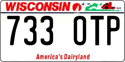 WI license plate 733OTP