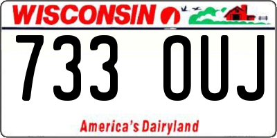 WI license plate 733OUJ