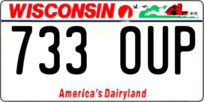 WI license plate 733OUP