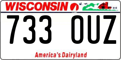 WI license plate 733OUZ