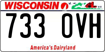 WI license plate 733OVH