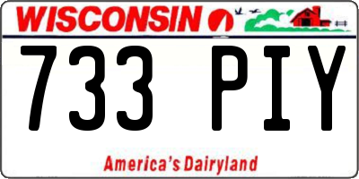 WI license plate 733PIY